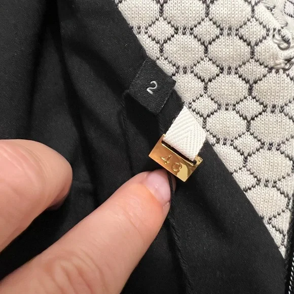 Anthropologie 4.collective Cocktail Party Dress White Geometric NWT Size 2 - Picture 5 of 9